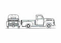 Blueprint Ford F 1 Pick up 1948 A4 Photo Print