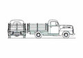 Blueprint Ford F 1 Stake Truck 1948 A4 Photo Print