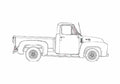 Blueprint Ford F 100 Pick up 1953 A4 Photo Print