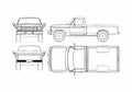 Blueprint Ford F 100 Pick up 1978 A4 Photo Print