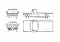 Blueprint Ford F 150 Pick up 1978 A4 Photo Print