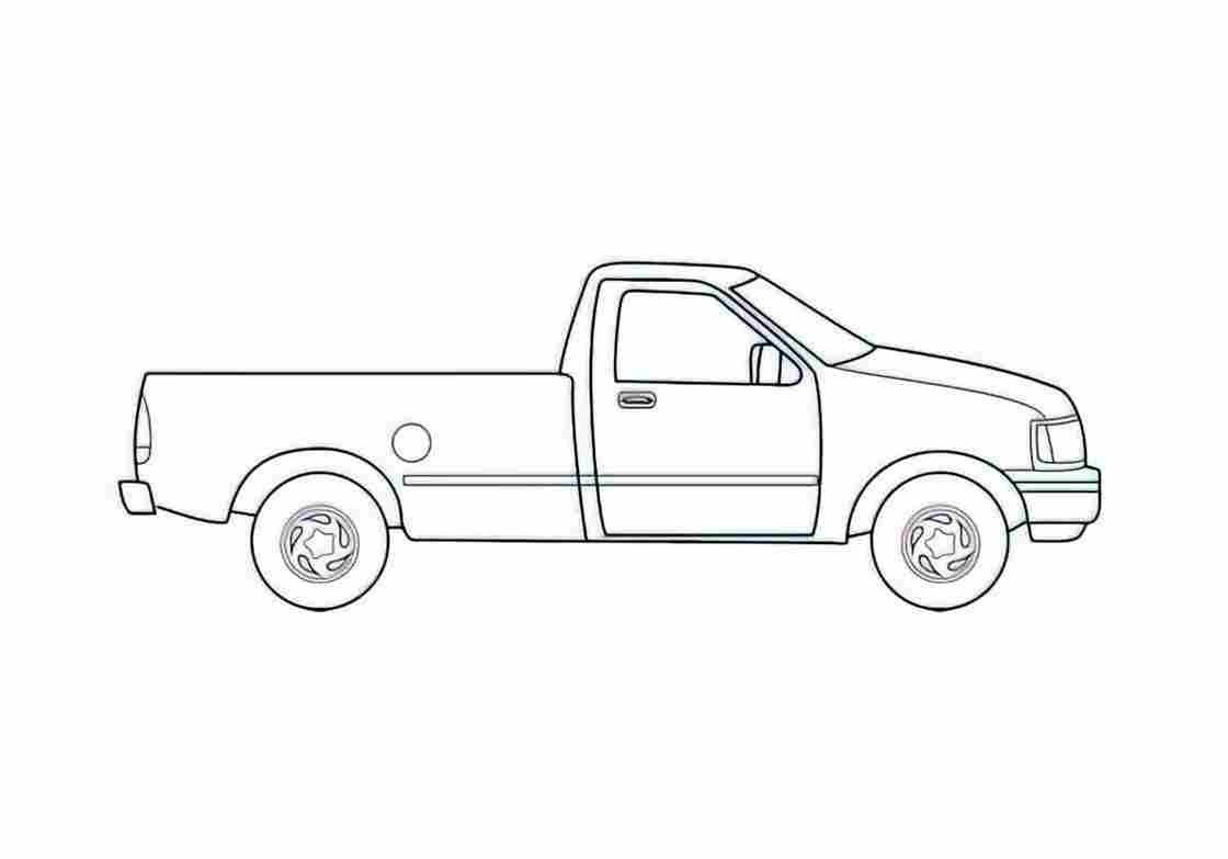 Blueprint Ford F 150 Pick up 1997 A4 Photo Print