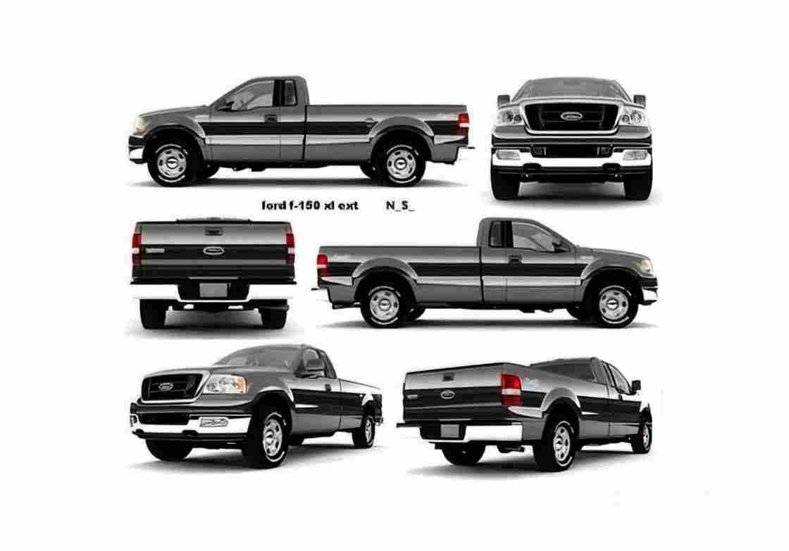Blueprint Ford F 150 XL STX Pick up 2005 A4 Photo Print