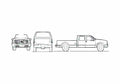 Blueprint Ford F 250 Crew Cab Pick up 2004 A4 Photo Print