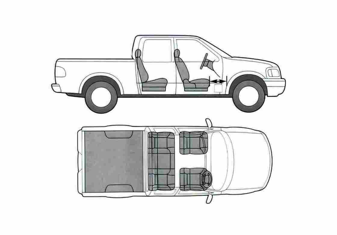 Blueprint Ford F 250 Crew Cab Sedan 2005 A4 Photo Print