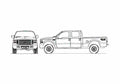 Blueprint Ford F 250 Double Cabine Brazil) Pick up 2011 A4 Photo Print
