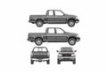 Blueprint Ford F 250 Pick up 2005 A4 Photo Print