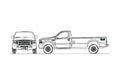 Blueprint Ford F 250 Single Cabine Brazil) Pick up 2011 A4 Photo Print