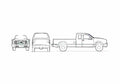 Blueprint Ford F 250 Super Cab Pick up 2004 A4 Photo Print