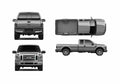 Blueprint Ford F 250 Super Pick up 2009 A4 Photo Print