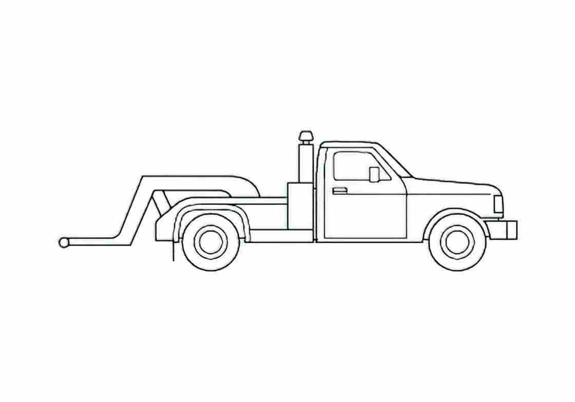 Blueprint Ford F 350 Truck 1987 A4 Photo Print