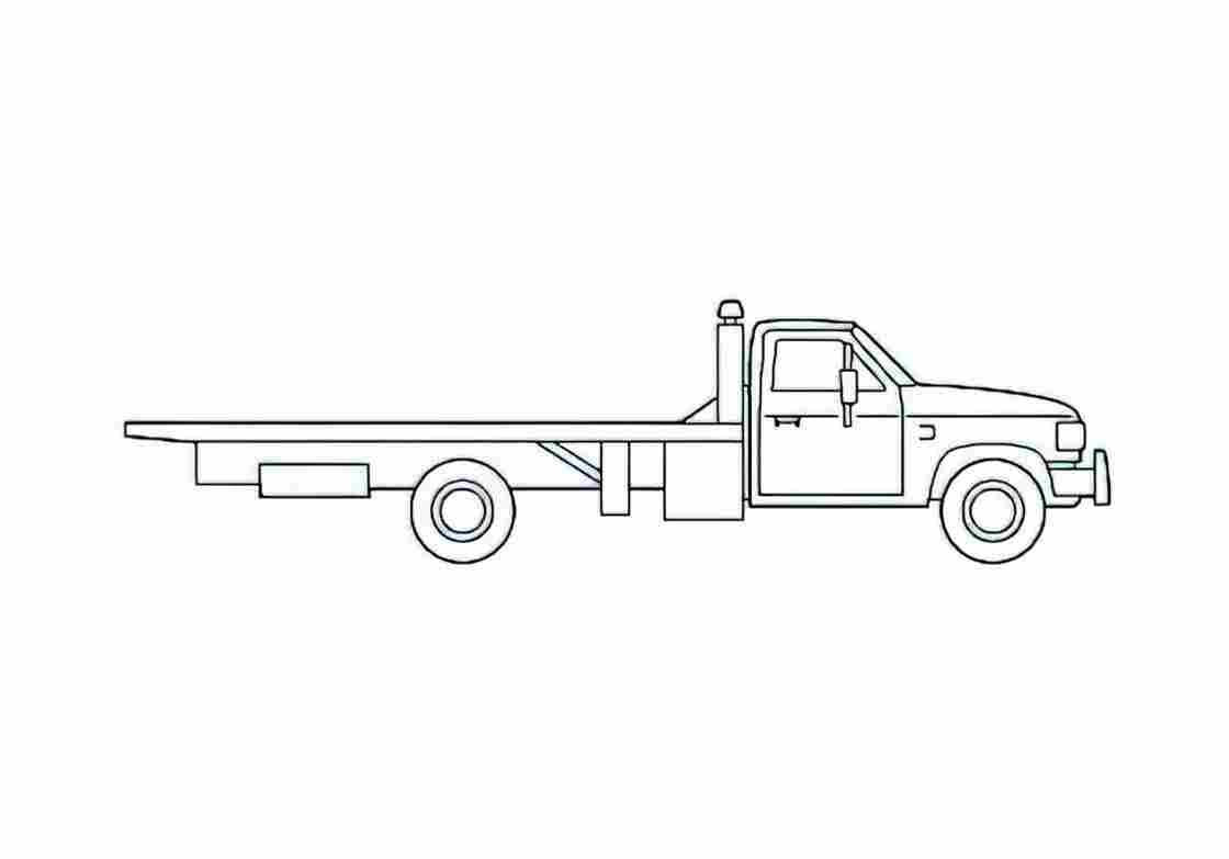 Blueprint Ford F 350 Truck 1995 A4 Photo Print