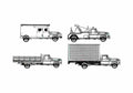 Blueprint Ford F 4000 Truck A4 Photo Print