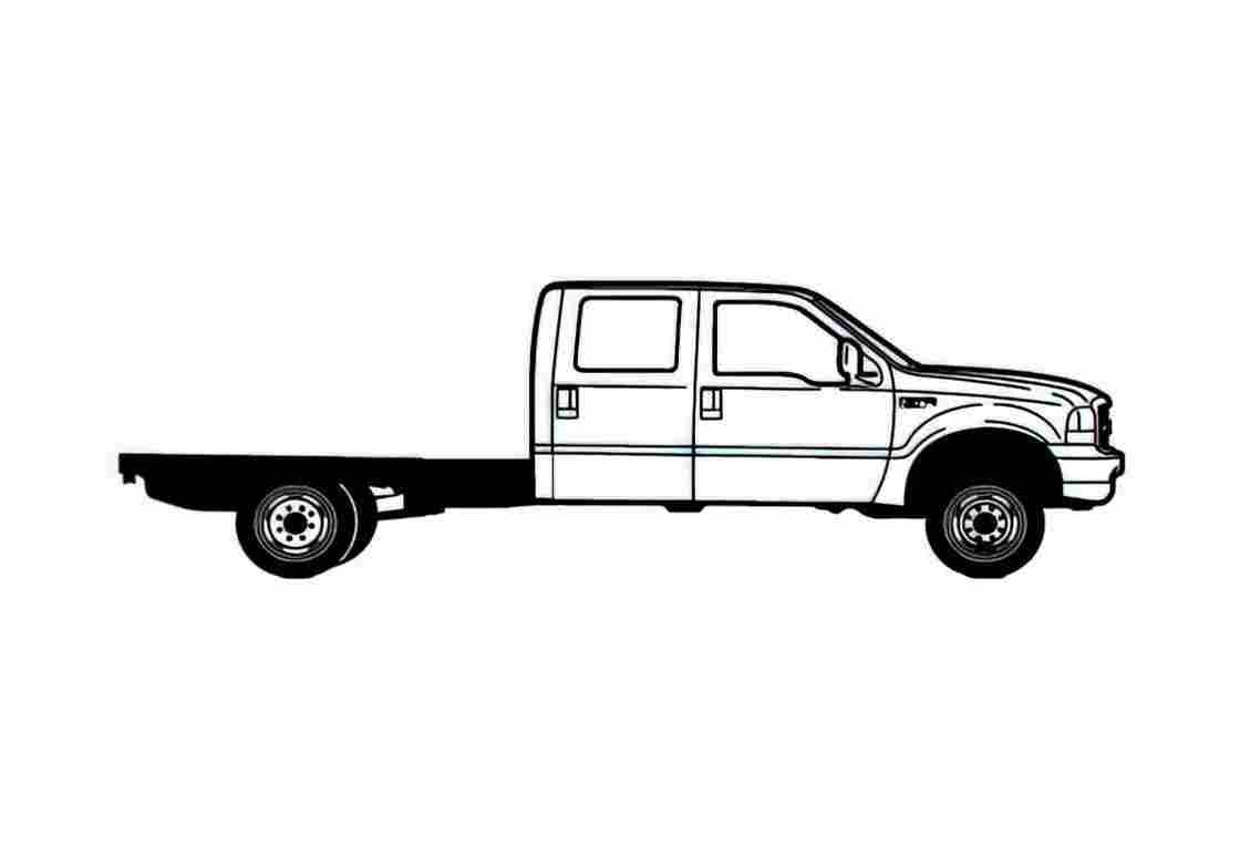 Blueprint Ford F 450 Truck 2007 A4 Photo Print