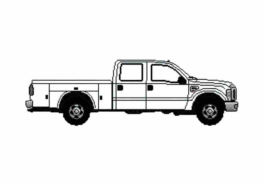 Blueprint Ford F 500 Pick up 2008 A4 Photo Print