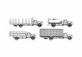 Blueprint Ford F 700D Truck A4 Photo Print