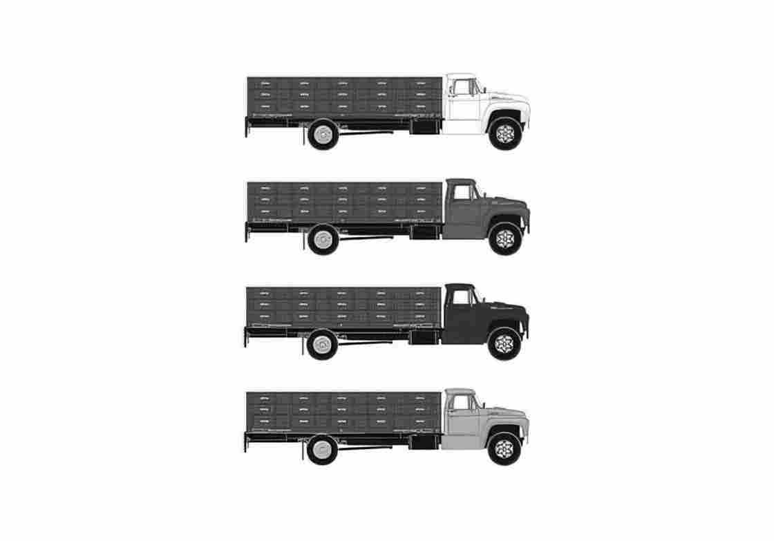 Blueprint Ford F 850 Truck 1968 A4 Photo Print