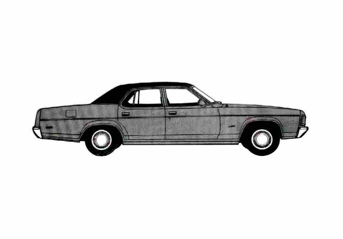 Blueprint Ford Fairlane 500 Sedan 1978 A4 Photo Print