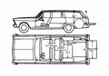 Blueprint Ford Fairlane Wagon 1966 A4 Photo Print