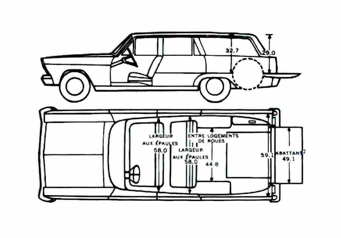 Blueprint Ford Fairlane Wagon 1966 A4 Photo Print