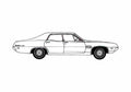 Blueprint Ford Fairline 500 Sedan 1970 A4 Photo Print