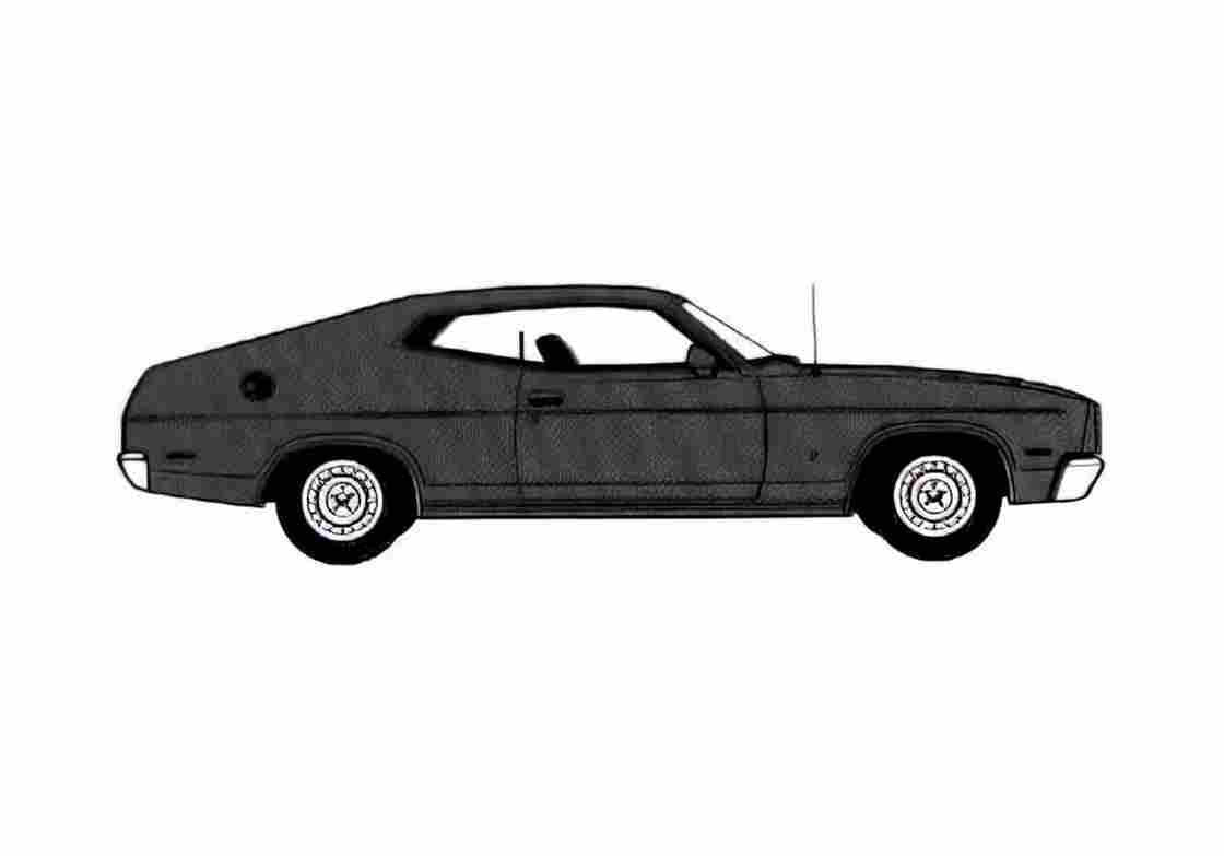 Blueprint Ford Fairmont Coupe 1978 A4 Photo Print