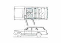 Blueprint Ford Fairmont Estate Wagon 1967 A4 Photo Print