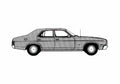 Blueprint Ford Fairmont Sedan 1978 A4 Photo Print