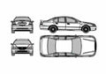 Blueprint Ford Falcon Australia) Sedan 2006 A4 Photo Print