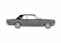 Blueprint Ford Falcon Futura Sport Coupe 1968 A4 Photo Print