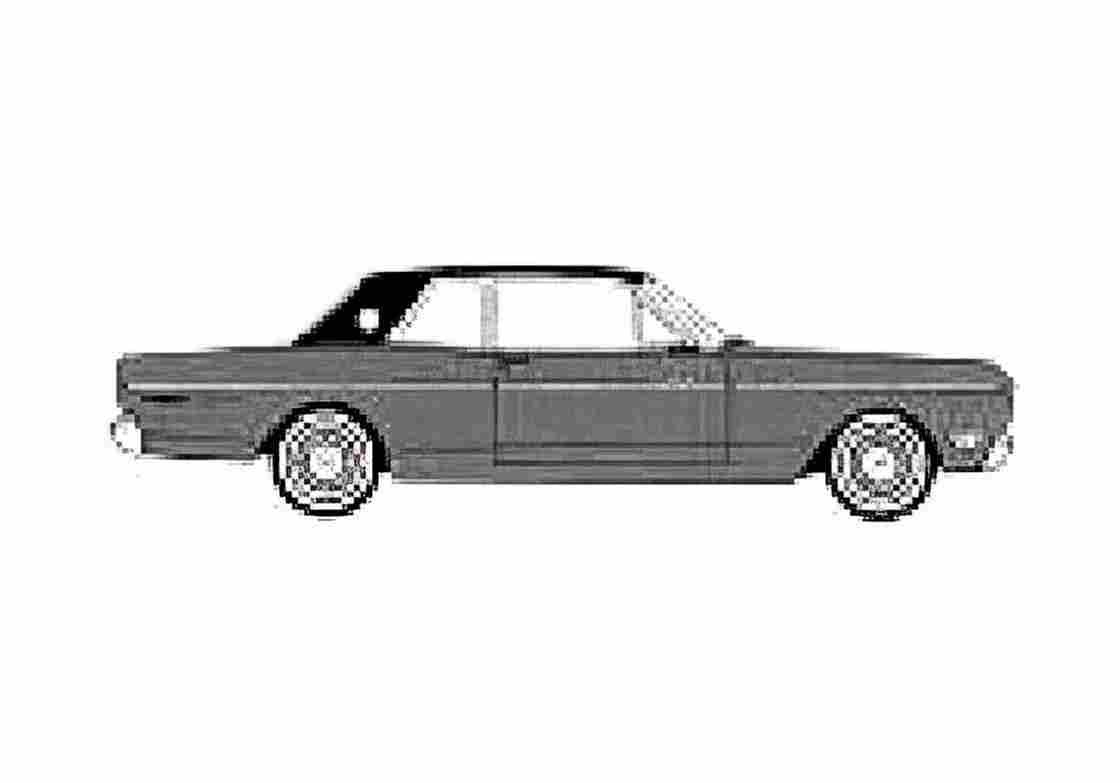 Blueprint Ford Falcon Futura Sport Coupe 1968 A4 Photo Print