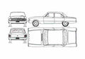 Blueprint Ford Falcon Sedan 1960 A4 Photo Print