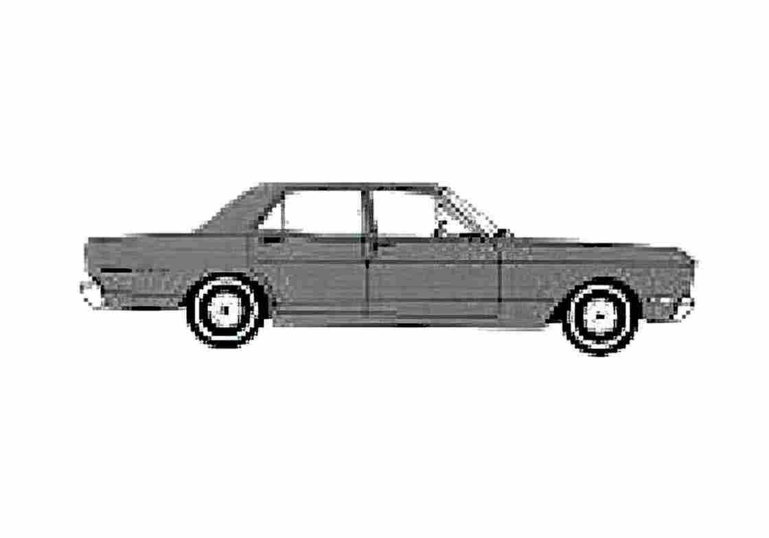 Blueprint Ford Falcon Sedan 1966 A4 Photo Print
