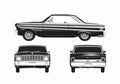 Blueprint Ford Falcon Sprint Hardtop Coupe 1965 A4 Photo Print