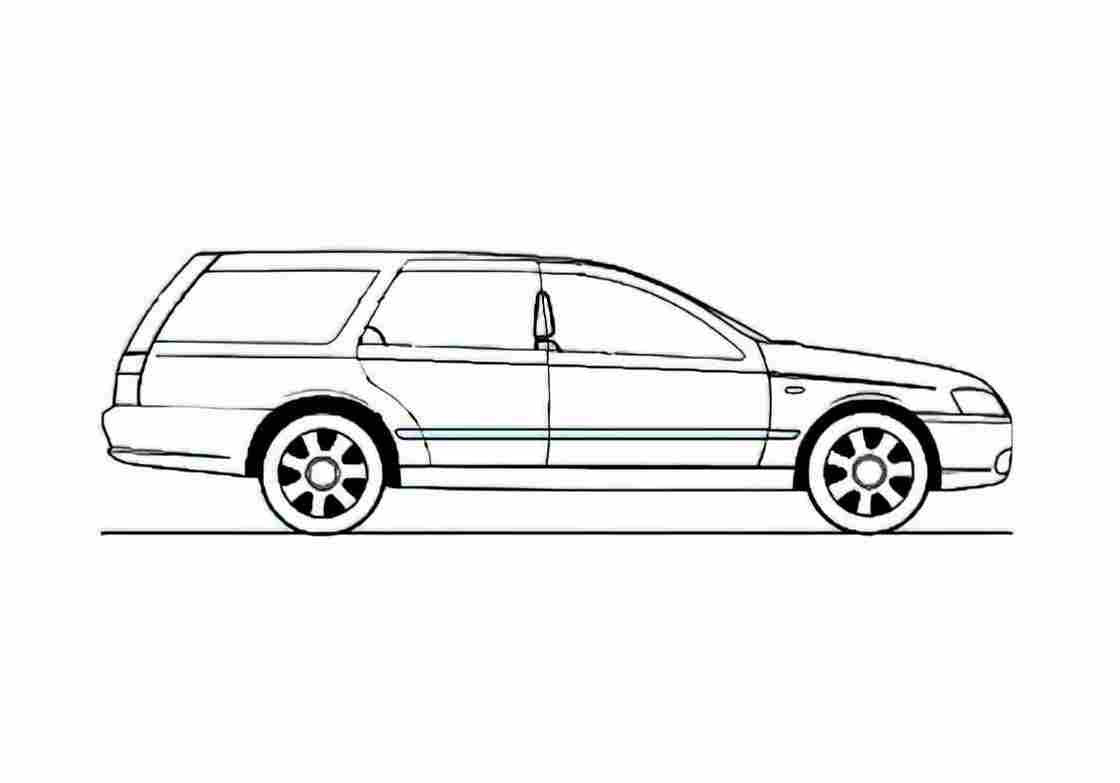Blueprint Ford Falcon Station Wagon 1998 A4 Photo Print
