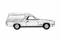 Blueprint Ford Falcon Sundowner Van 1978 A4 Photo Print