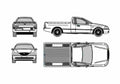 Blueprint Ford Falcon UTE Pick up 2003 A4 Photo Print