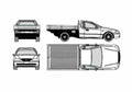 Blueprint Ford Falcon UTE Trader Truck 2003 A4 Photo Print