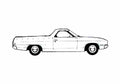 Blueprint Ford Falcon Utility Pick up 1978 A4 Photo Print