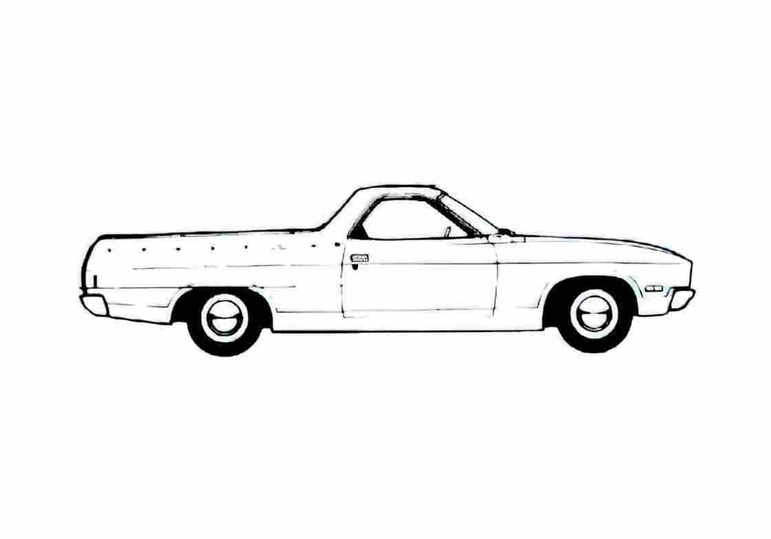 Blueprint Ford Falcon Utility Pick up 1978 A4 Photo Print
