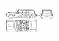 Blueprint Ford Falcon Wagon 1961 A4 Photo Print