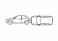 Blueprint Ford Fiesta Hatchback 2001 A4 Photo Print