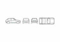 Blueprint Ford Fiesta Mk II Hatchback 1983 A4 Photo Print