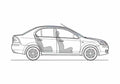 Blueprint Ford Fiesta PD Sedan 2006 A4 Photo Print