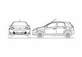 Blueprint Ford Fiesta Rocam Brazil) Hatchback 2011 A4 Photo Print