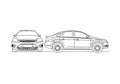 Blueprint Ford Focus Brazil) Sedan 2011 A4 Photo Print