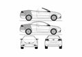 Blueprint Ford Focus Cabriolet 2008 A4 Photo Print