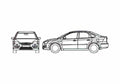 Blueprint Ford Focus Sedan 2007 A4 Photo Print