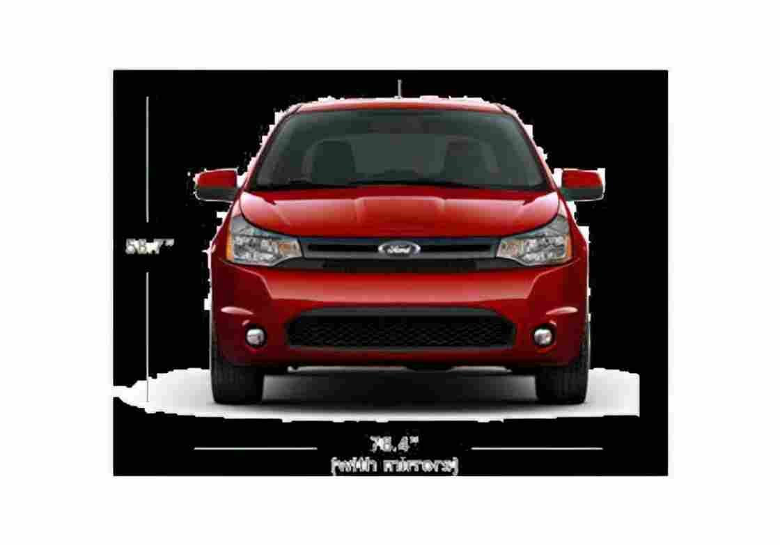 Blueprint Ford Focus US Hatchback 2010 A4 Photo Print