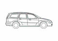 Blueprint Ford Focus Wagon 2004 A4 Photo Print
